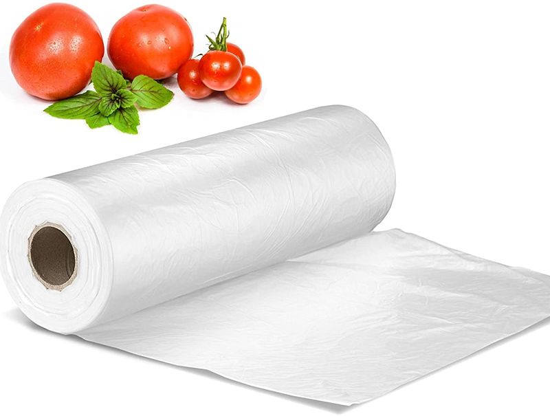 Photo 1 of 12" X 16" Plastic Produce Bag on a Roll, Bread and Grocery Clear Bag, 350 Bags/Roll, Total 4 Rolls
