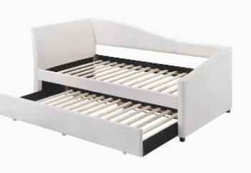 Photo 1 of ACME FURNITURE Jedda White Pu Twin Daybed --BOX 3 OF 3 ONLY---MISSING BOX 1 AND 2 --