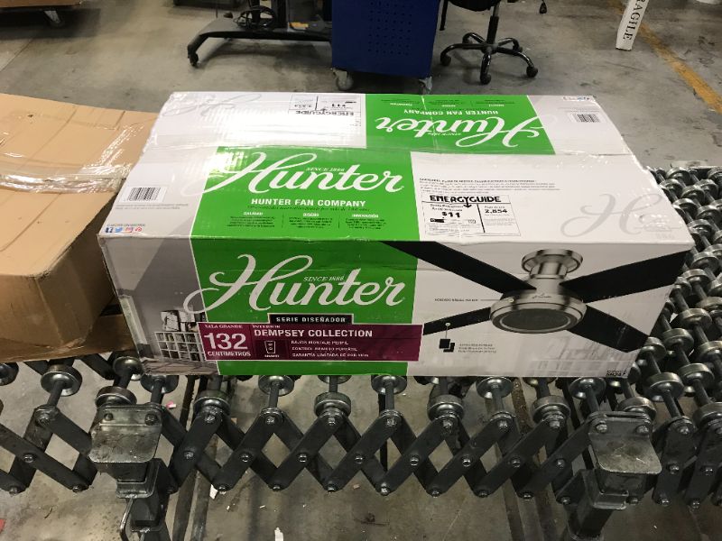 Photo 1 of Hunter 52" Dempsey Low Profile Ceiling Fan Modern Contemporary w/ Remote Control
