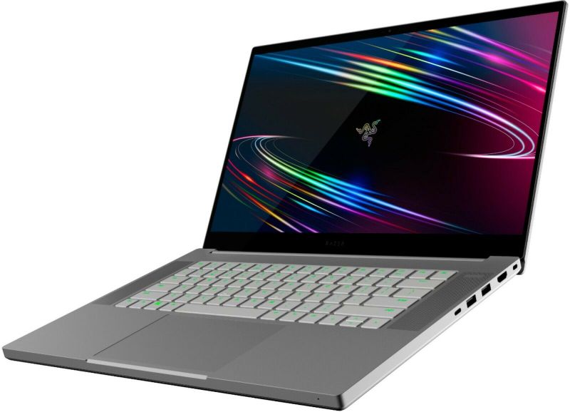 Photo 1 of Razer Blade 15 Base Gaming Laptop 2020: Intel Core i7-10750H 6-Core, NVIDIA GeForce RTX 2070 Max-Q,15.6" 4K OLED,16GB RAM,512GB SSD, CNC Aluminum,Chroma RGB,Thunderbolt 3,Creator Ready, Mercury White