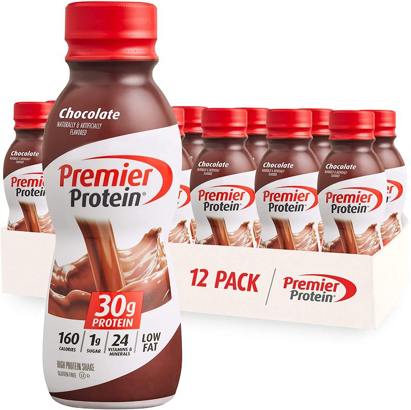 Photo 1 of Premier Protein Shake 30g Protein 1g Sugar 24 Vitamins Minerals Nutrients to Support Immune Health, Chocolate, 11.5 Fl Oz (Pack of 12) 2 PK  (24 total) EXP Dec 2021 
