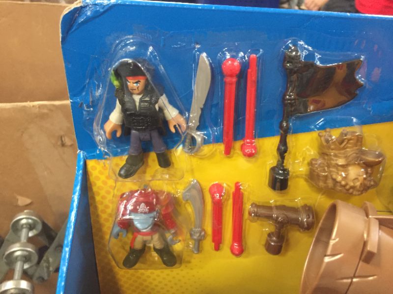 Photo 3 of Fisher-Price Imaginext Shark Bite Pirate Ship, Playset with Pirate Figures and Accessories for Preschool Kids Ages 3 to 8 Years
