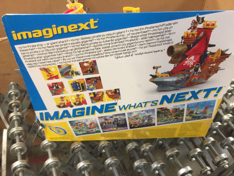 Photo 4 of Fisher-Price Imaginext Shark Bite Pirate Ship, Playset with Pirate Figures and Accessories for Preschool Kids Ages 3 to 8 Years
