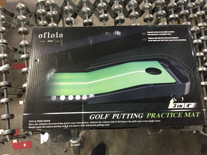 Photo 1 of Golf Putting Mat for Indoor - Simulated Golf Training Practice Putting Green Mat with Ball Return and 12 Bonus Balls, Amazing Gift and Game for Dad, Husband Golf Lovers for Home Office Use…
