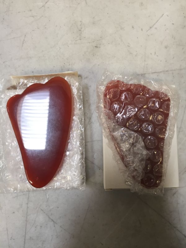 Photo 1 of RED AGATE GUA SHA TOOL -- 2 PCK