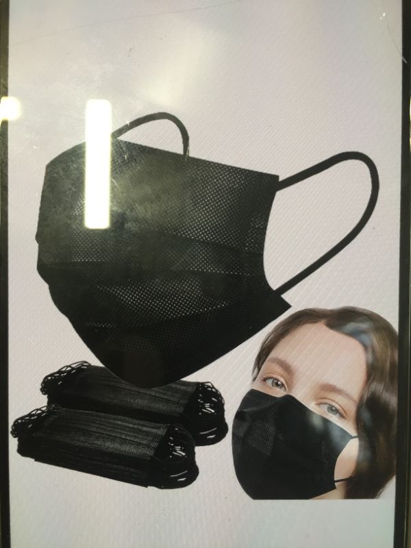 Photo 1 of 100PCS BLACK DISPOSABLE MASK