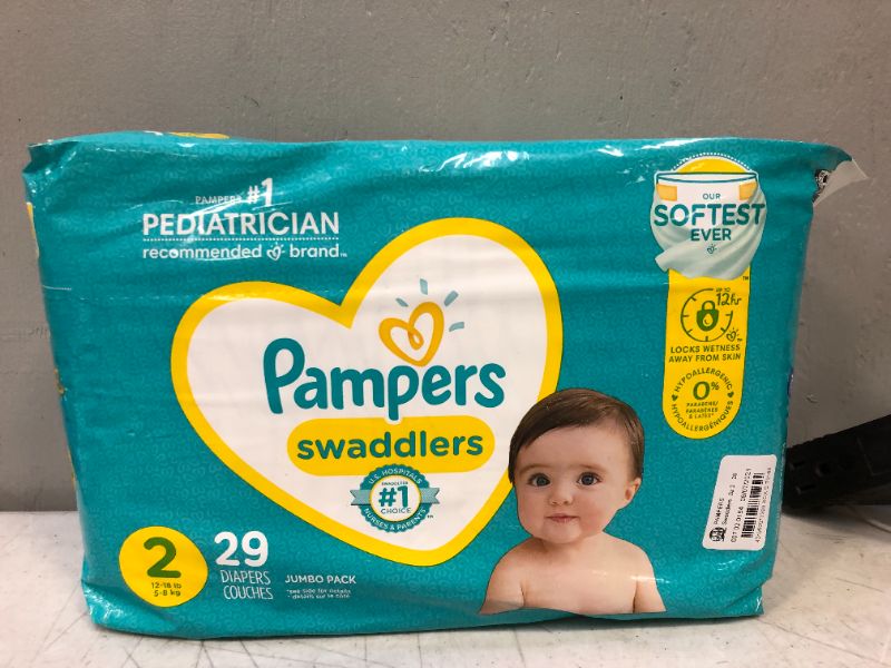 Photo 1 of pampers swaddlers 29diapers couches jumbo pack  2-12-18lb