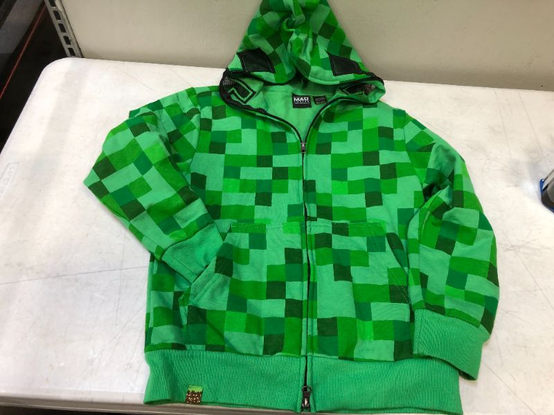 Photo 1 of boys' hooded zipper sweater----green SIZE M