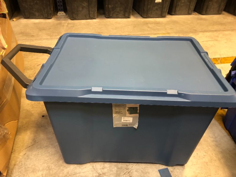 Photo 1 of heavy duty latching storage tote 32gal--extra large wheeled