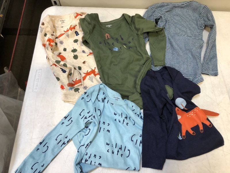 Photo 1 of 5pack--long sleeve baby shirts mix designs ( size 6-9m) 