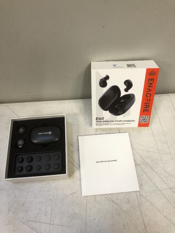 Photo 1 of ENACFIRE E60 Bluetooth V5.0 Wireless Earbuds with Wireless Charging Case***new brand opened for photo***