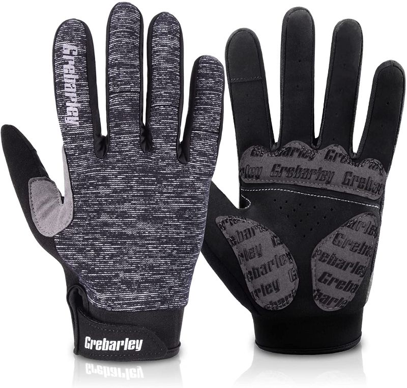 Photo 1 of Grebarley Cycling Gloves MTB Gloves with Anti-Slip Shock-Absorbing Pad Breathable,Touchscreen Mountain Bike Road Biking Gloves for Men/Women