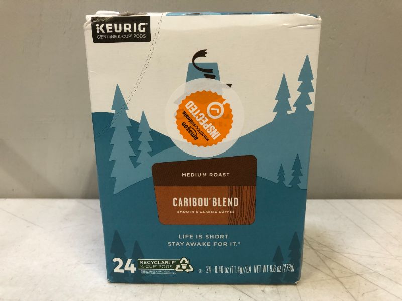 Photo 1 of keurig genuine k-cup pods----medium roast caribou blend  24- 0.40oz  exp date 11-2021