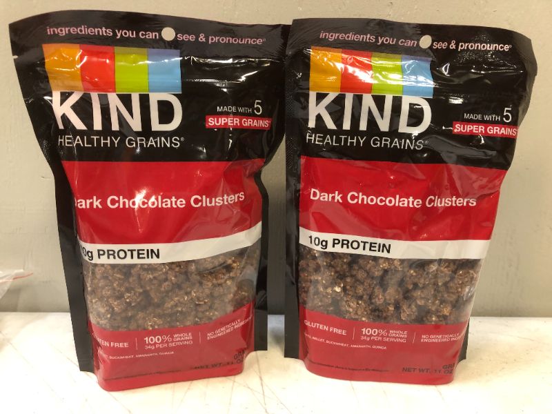 Photo 1 of 2pack kind dark chocolate clusters 11oz  exp date 12-2021
