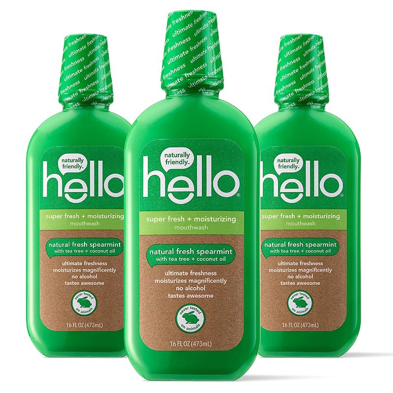 Photo 1 of 3 PACK hello Hemp Seed Oil Mouthwash Spearmin  exp date 12-2021