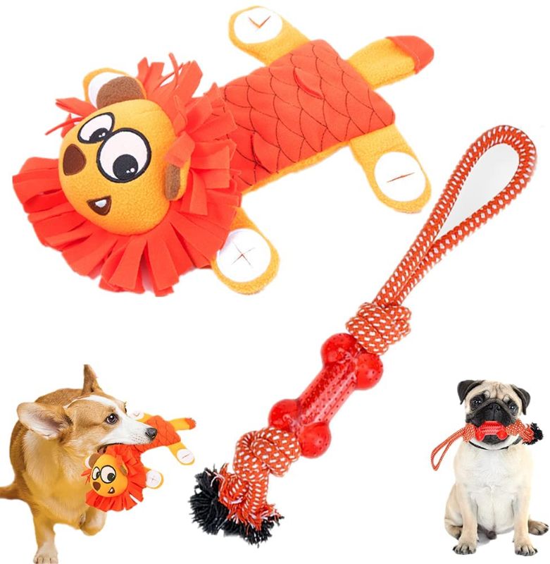 Photo 1 of 2-in-1 interactive plush puzzle dog toys (lion)