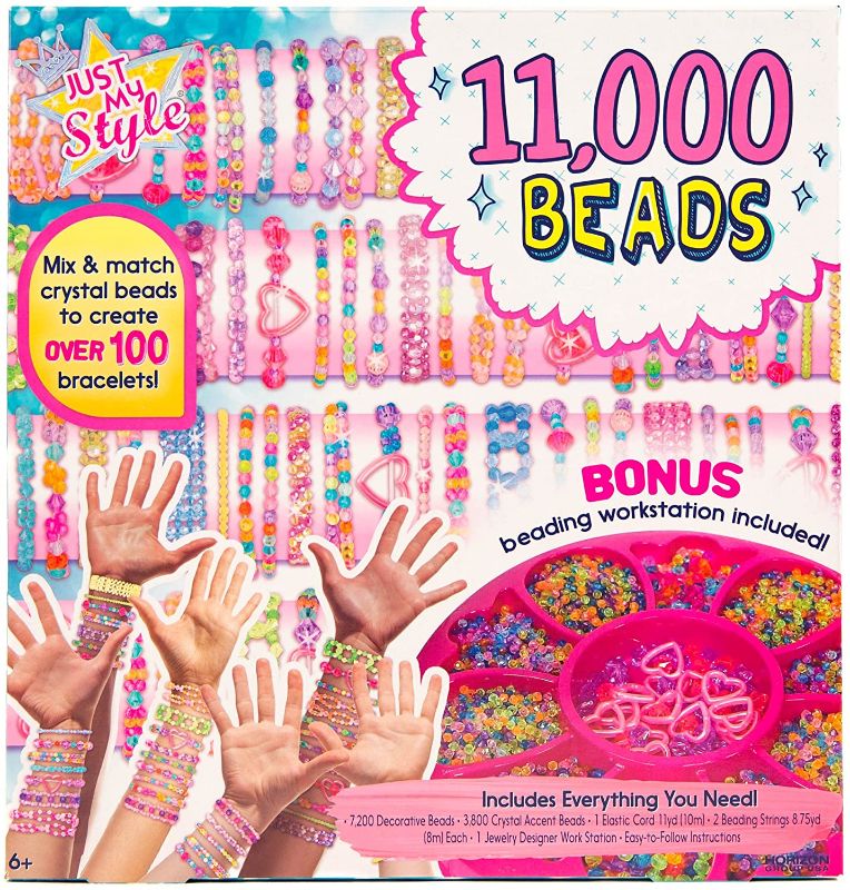Photo 1 of Just My Style 11, 000 Beads Bracelet Making Kit by Horizon Group USA , Pink
