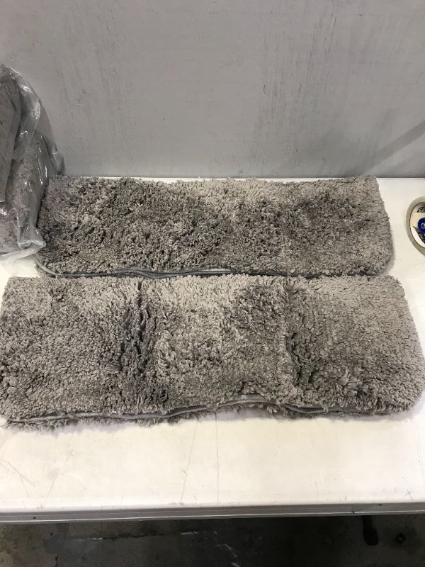 Photo 2 of 16x24 in small size 2 pack Bathroom Rug Non Slip Bath Mat for Bathroom (16 x 24, Grey) 