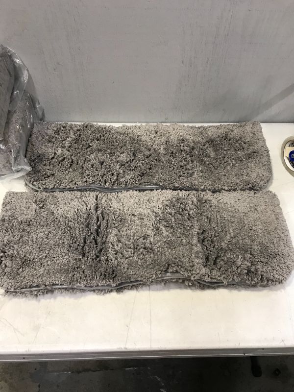 Photo 2 of Bathroom Rug Non Slip Bath Mat for Bathroom (16 x 24, Grey) Water Absorbent Soft Microfiber Shaggy Bathroom Mat Machine Washable Bath Rug for Bathroom Thick Plush Rugs for Shower