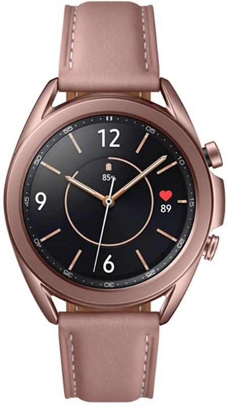 Photo 1 of SAMSUNG Galaxy Watch 3 (41mm, GPS, Bluetooth) Smart Watch with Advanced Health Monitoring, Fitness Tracking, and Long Lasting Battery - Mystic Bronze (US Version)
