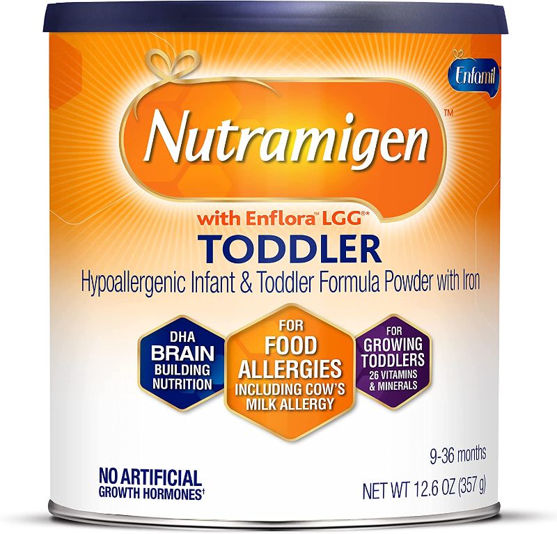 Photo 1 of Enfamil Nutramigen Toddler Formula, Hypoallergenic and Lactose Free Formula with Enflora LGG, Fast Relief from Severe Crying and Colic, Powder Can, 12.6 Oz bb 1 jun 2022
