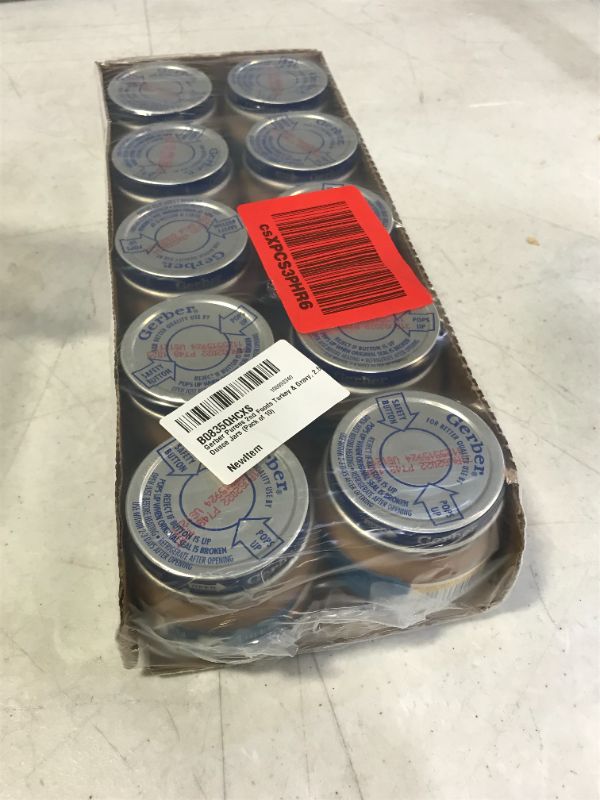 Photo 1 of Gerber Purees 2nd Foods Turkey & Gravy, 2.5 Ounce Jars (Pack of 10) BB 31 AUG 2022
