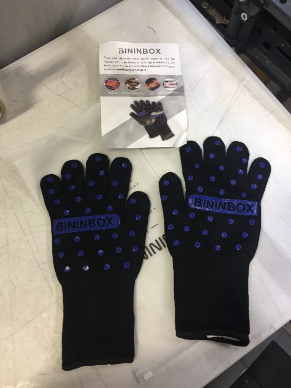 Photo 2 of 1472°F Extreme Heat&Cut Resistant Cooking Oven Mitt BBQ Grilling Gloves