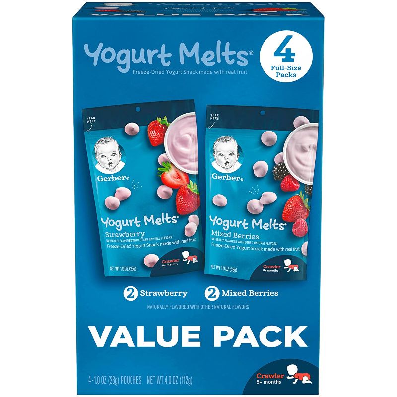 Photo 1 of Gerber Yogurt Melts Variety Pack, 4 Oz, 8 Ct best by 12/22/21