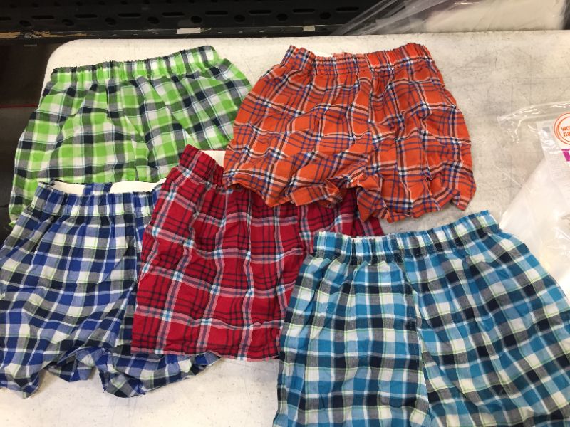 Photo 1 of young boys underwear boxer style 5 pack multi color size 8 medium 