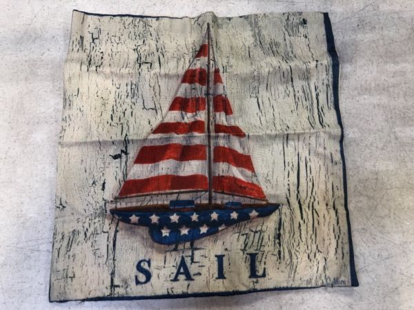 Photo 1 of 4 pack -sail boat pillow cases size 17 in x 17 in