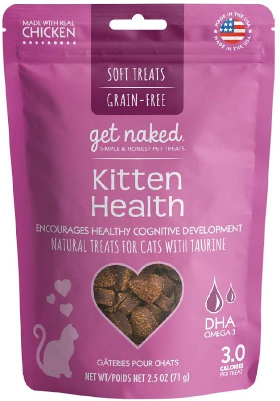 Photo 1 of 3 pack - Get Naked 1 Pouch Kitten Health Soft Treats, 2.5 oz exp 07.13.2022
