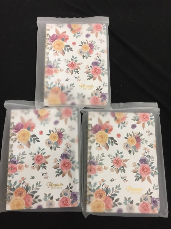 Photo 1 of 3 PACK Floral Planners 2021-2022 Hardback