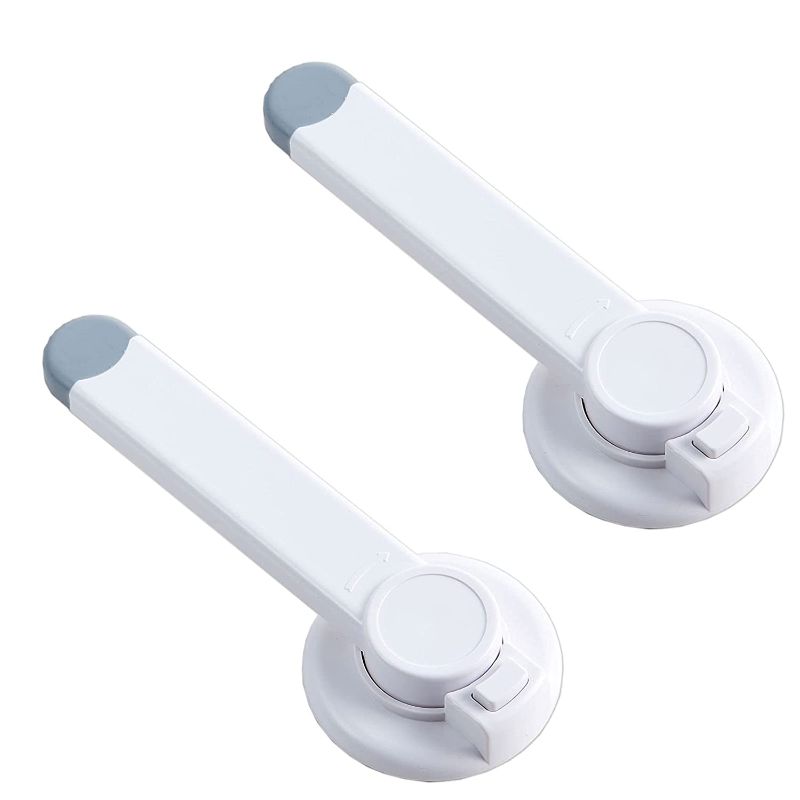 Photo 1 of 2 PCS Toilet Lock Baby Child Pet Proof Safety Lock for Most Toilet Seats, Ideal Baby Proof Toilet Seat Lock? Easy Strong Adhesive Setup, No Tools Required White
