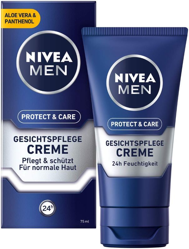 Photo 1 of 2 pack - NIVEA MEN Protect & Care Face Cream (75ml) Soothing Face Cream for Men Moisturising Day Cream
