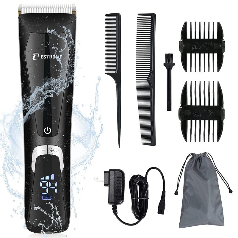 Photo 1 of  Hair Clippers for Men, 3-Speeds Cordless-Corded Hair Cutting Kits Professional with Rechargeable 1200mAh Li-Ion Battery for Wet/Dry Hair (Black)