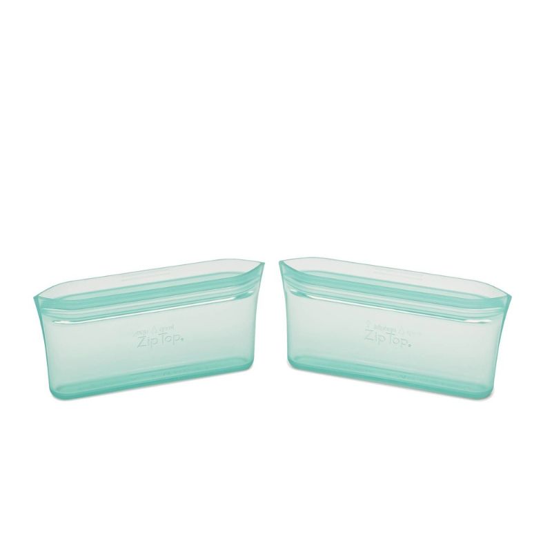 Photo 1 of Zip Top Reusable 100% Platinum Silicone Container - Snack Bag Set of 2 -
