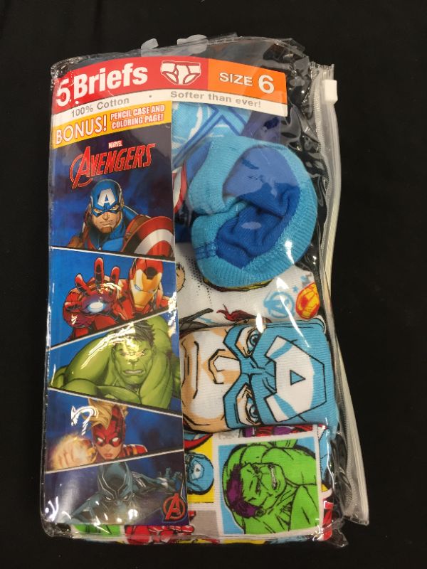 Photo 2 of Avengers Boys' Briefs, 5 Pack SIZE 6
