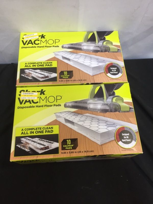 Photo 2 of 2 pack - Shark VACMOP Disposal Hard Floor Vacuum and Mop Pad Refills - 10ct
