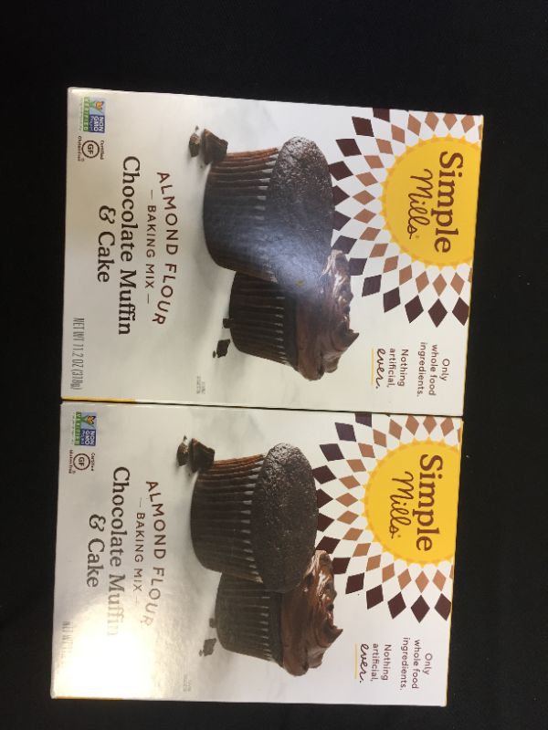 Photo 2 of 2 pack of Simple Mills Gluten Free Chocolate Muffin & Cake Almond Flour Baking Mix - 11.2oz