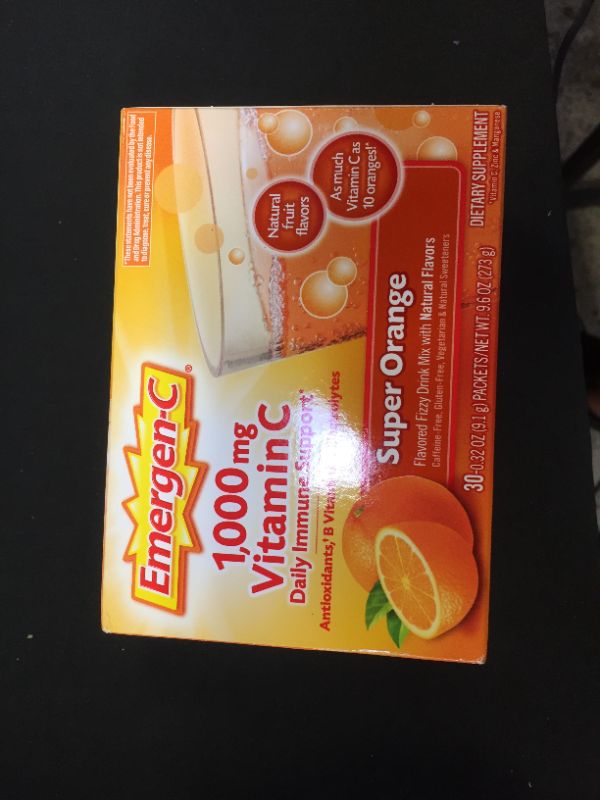 Photo 2 of Emergen-C Vitamin C Drink Mix - Super Orange - 30ct