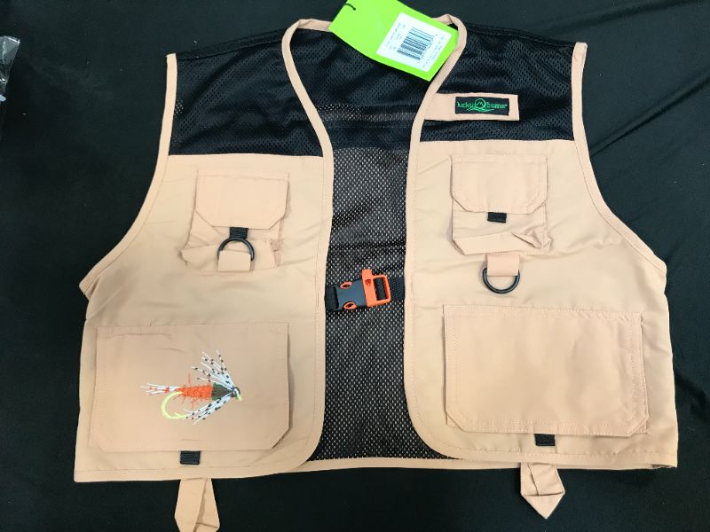 Photo 1 of Lucky Bums Kids Breathable Fishing Outdoor Vest - Large, Beige