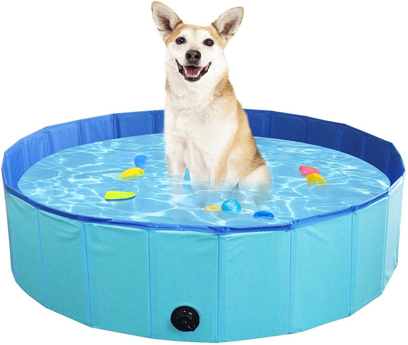 Photo 1 of 67i Foldable Dog Pet Bath Pool Portable PVC Bathing Tub Outdoor Pet Dog Swimming Pool for Dogs Cats and Kids
