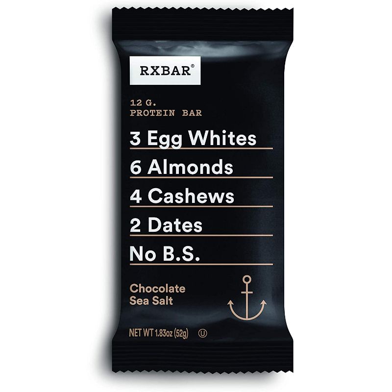 Photo 1 of RXBAR, Chocolate Sea Salt, Protein Bar, 1.83 Oz Bar, (24 Total Bars), High Protein Snack, Gluten Free EXP 1/2022
