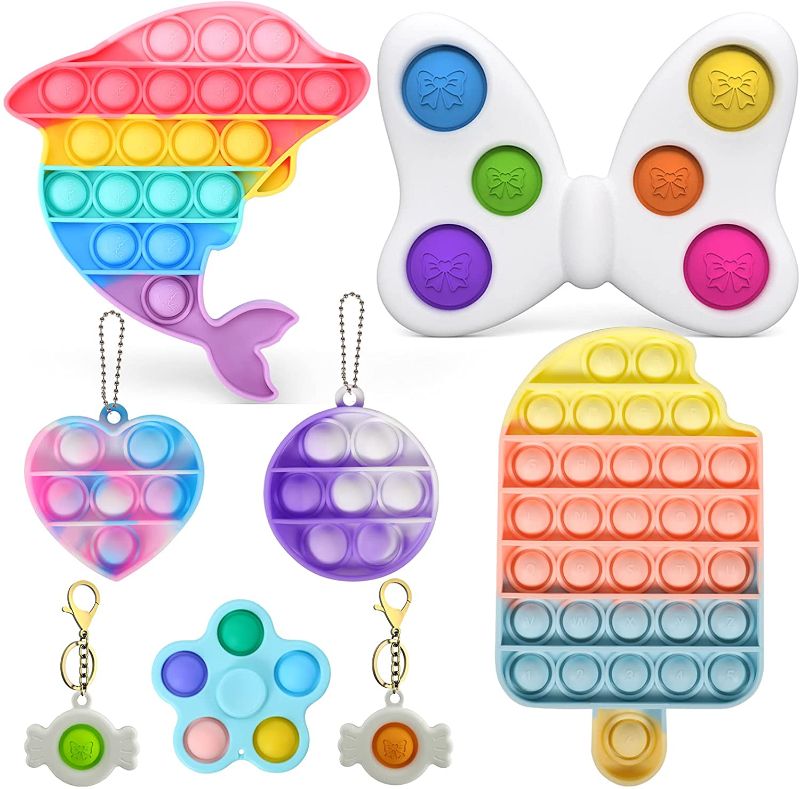 Photo 1 of AYGXU Fidget Toys , Fidget Popit Pack?Pop Bubble Sensory Fidget Toy, Simple dimple Toy ,Squeeze Sensory Toy, Silicone Stress Reliever Toy, Autism Special Needs Stress Reliever.
