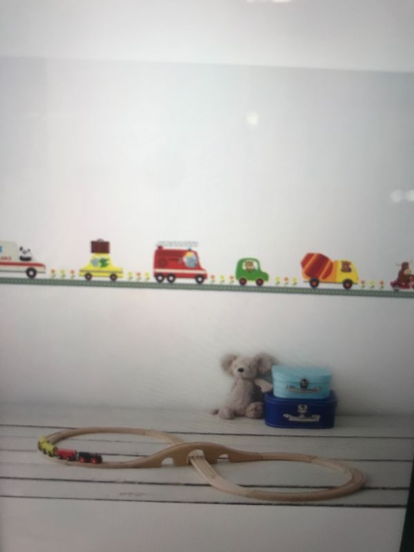 Photo 1 of CARTOON CAR WALL STICKER SKIRTING LINE DECALS FOR KIDS BEDROOM CHILDRES ROOM KINDERGARTEN DECORATIONS REMOVABLE 2PK 