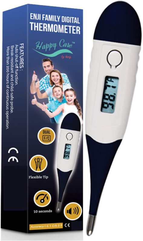 Photo 1 of Fast 10 Seconds Body Fever Thermometer for Adults, Children, Kids, Infants, Babies and Pets. Oral, Rectal and Underarm, Digital Termometro, Memory Recall, Auto Power Off and Fever Alert, F and C 3PK
