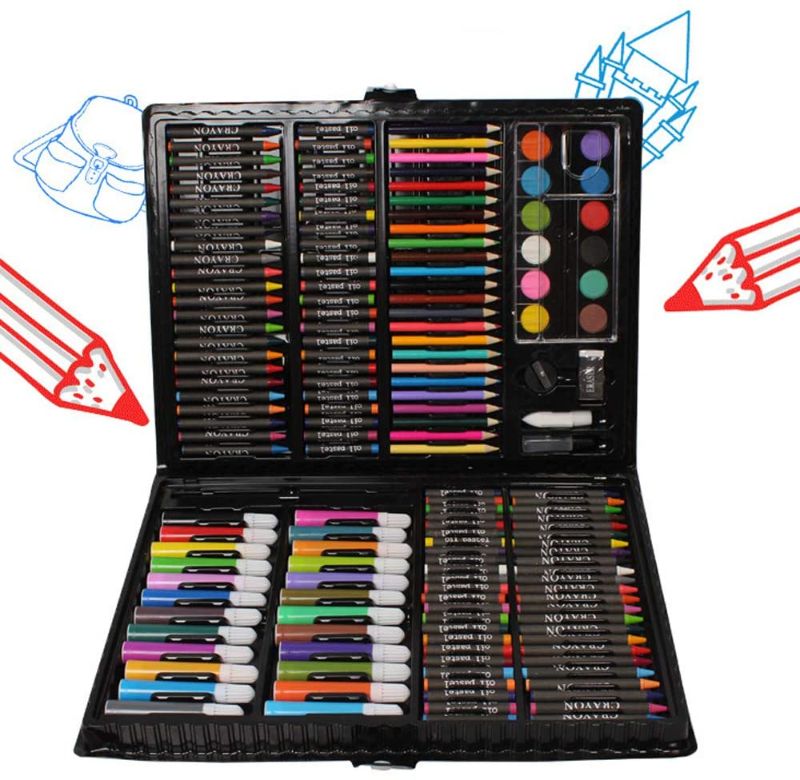 Photo 1 of 168 Piece Art Set,Painting & Drawing Supplies Kit with Portable Art Box,Oil Pastels, Crayons, Colored Pencils, Markers, Watercolor Cakes Inspiration & Creativity Coloring Art Set
