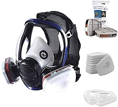 Photo 1 of 15in 1 Reusable Full Face Respirator Widely Used in Paint Sprayer,Woodworking,Welding,Dust Protector and Other Work Protection (Medium)
