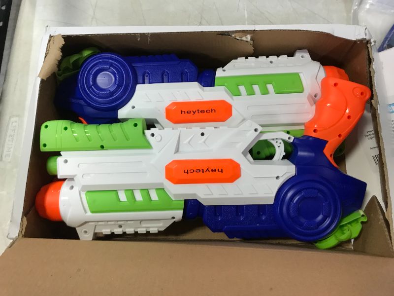 Photo 1 of heytech 2 Pack Super Water Gun Water Blaster 1200CC High Capacity Water Soaker Blaster Squirt Toy Swimming Pool Beach Sand Water Fighting Toy