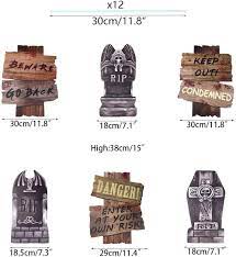 Photo 1 of anditoy 6 halloween yard signs set